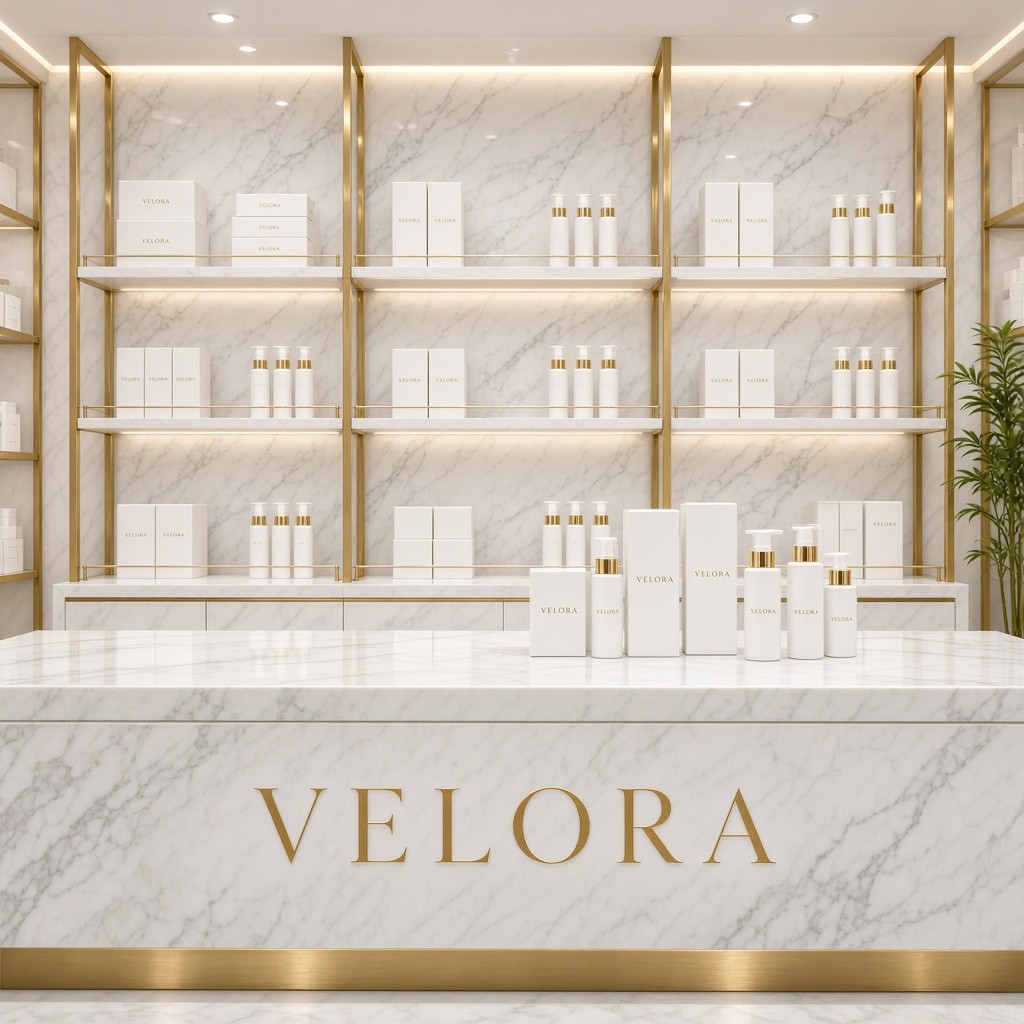 Velora Beauty product display